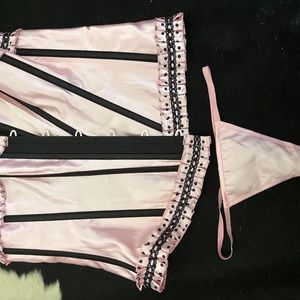 Lace up corset & Matching G-string